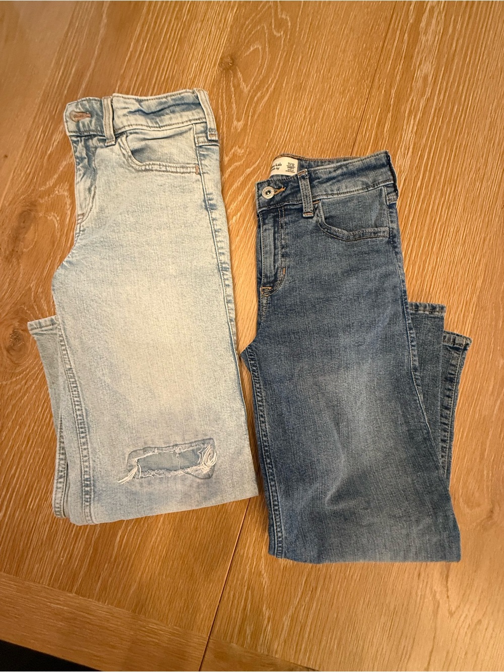 abercrombie kids Light Blue & Dark Blue Flare Jeans Pair